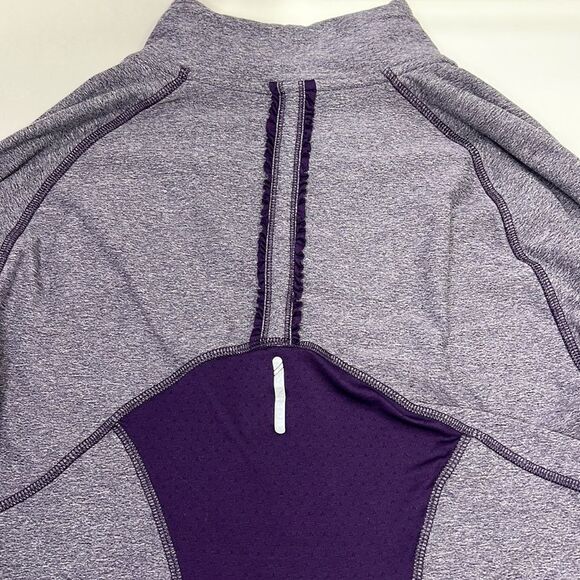 Champion Women’s Purple Quarter Zip Long Sleeve Pullover Size Medium - Picture 4 of 12